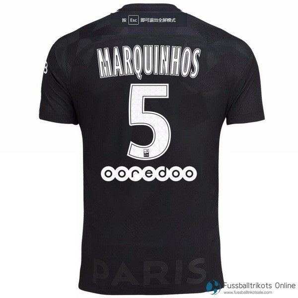 Paris Saint Germain Trikot Ausweich Marquinhos 2017-18 Fussballtrikots Günstig